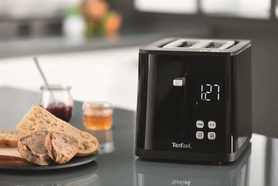 Тостер Tefal пластик 850Вт чорний 2 відділення LED дисплей