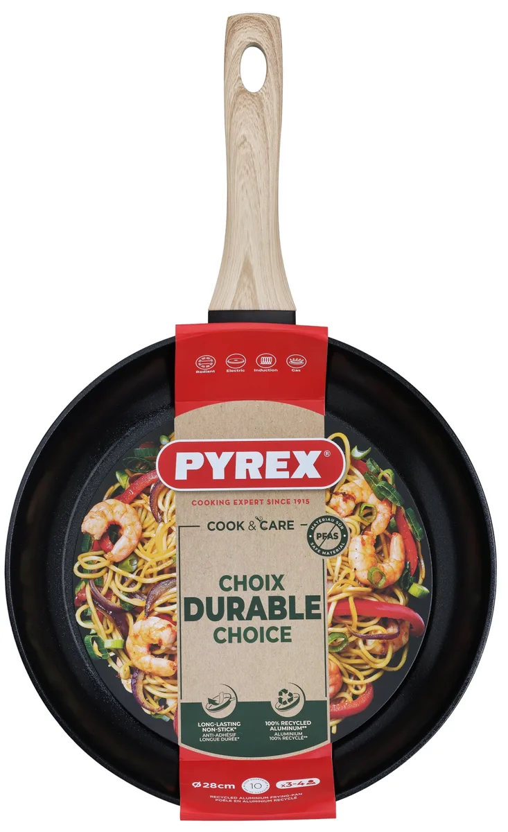 Сковорода Pyrex алюмінієва 28 см класична з антипригарним покриттям