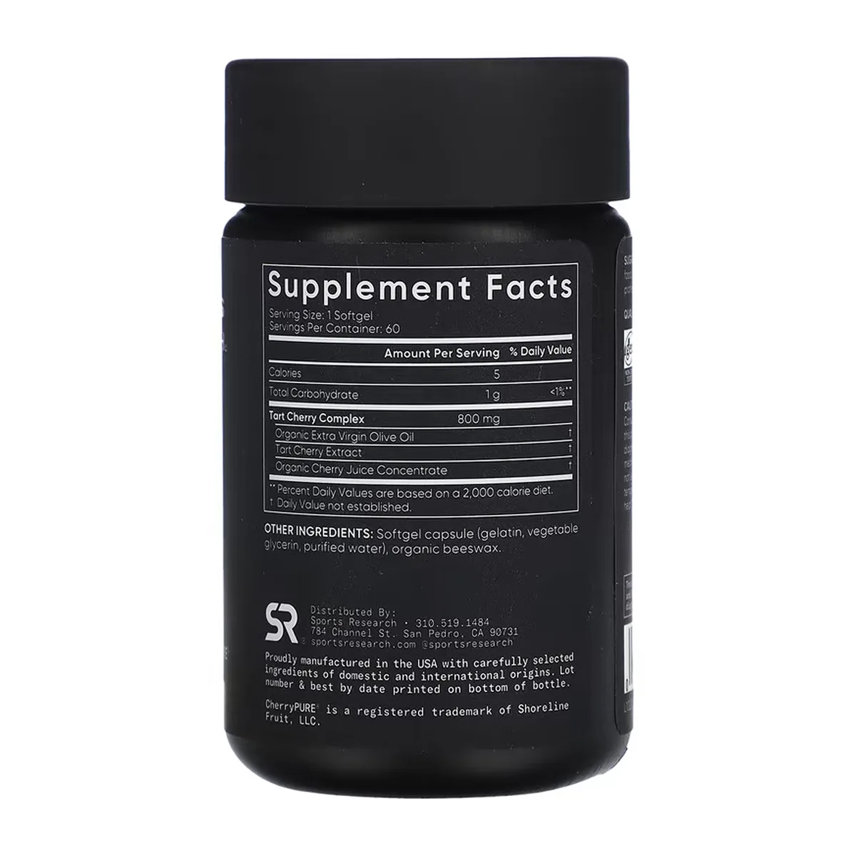 Tart Cherry 800mg Sport Research м'які гелеві капсули 60 шт