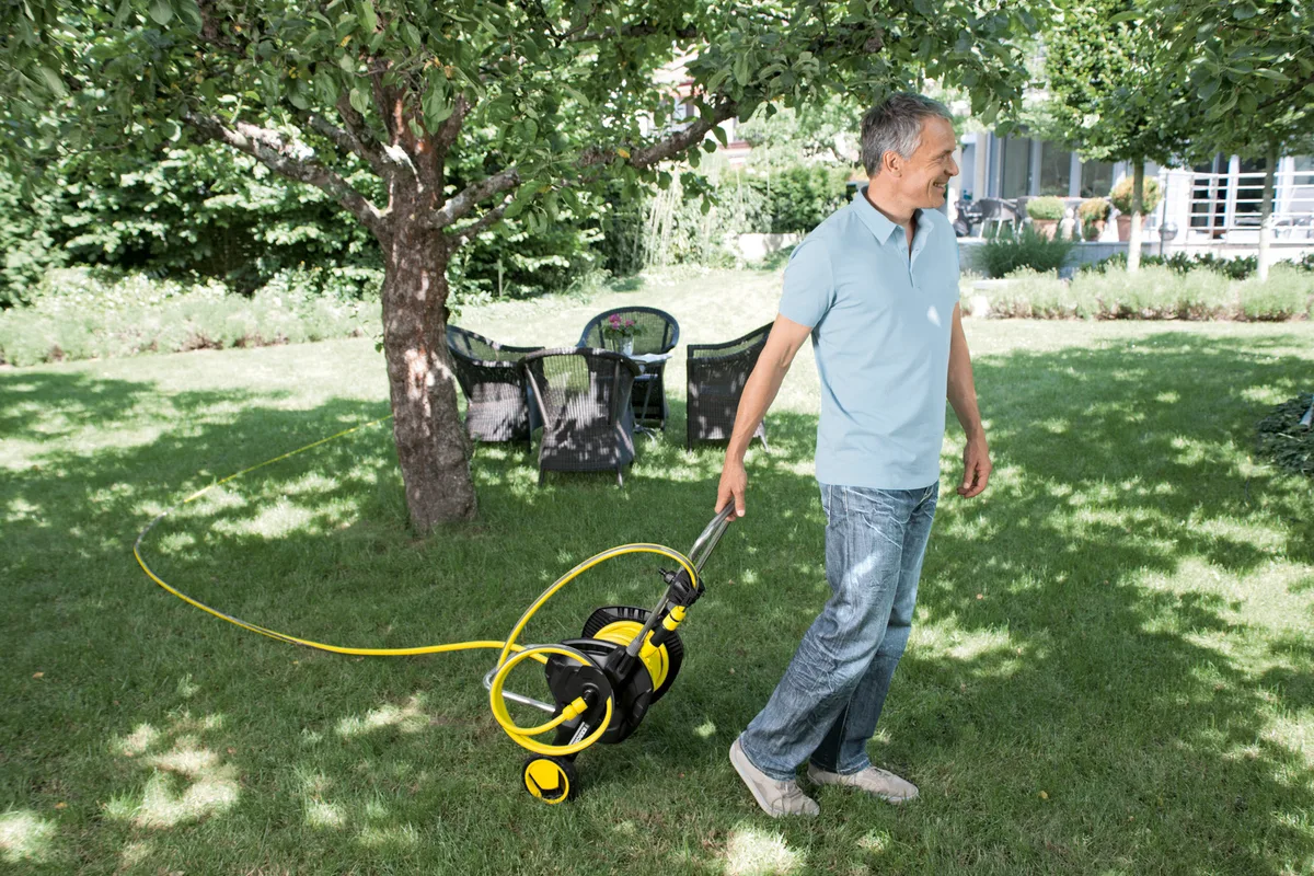 Катушка для шланга Karcher "HT 4500", складная, с регулируемой высотой ручки, длина шланга: 50 м (1/2" и 5/8")