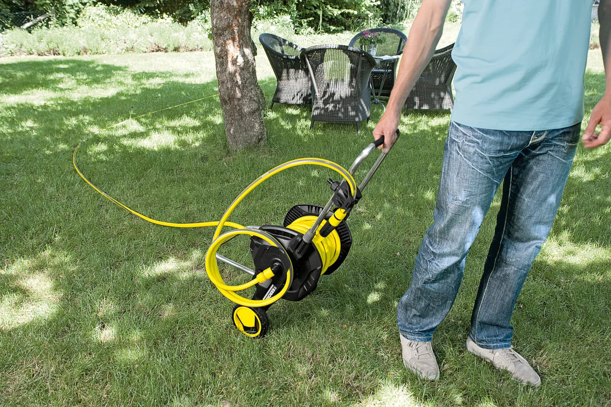 Катушка для шланга Karcher "HT 4500", складная, с регулируемой высотой ручки, длина шланга: 50 м (1/2" и 5/8")