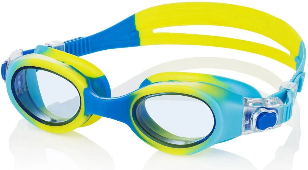 Очки для плавания Aqua Speed силикон OSFM синий желтый голубой
