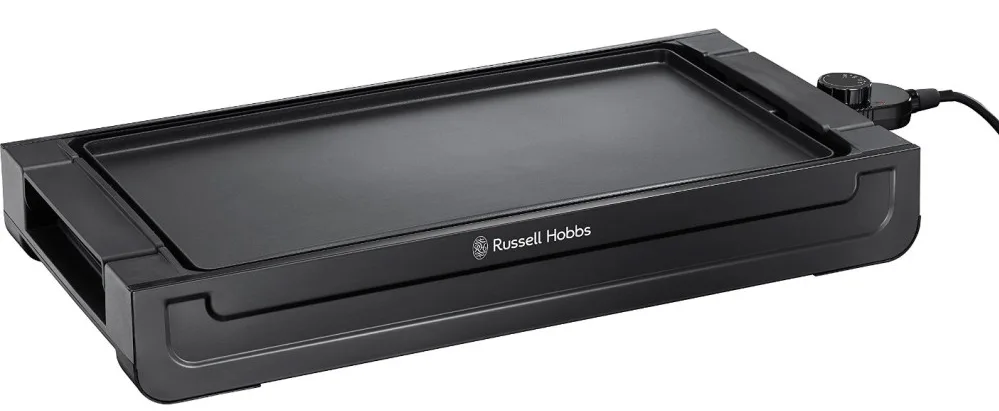Электрогриль Russell Hobbs металл 230х450 мм черный 1200 Вт антипригарное покрытие.