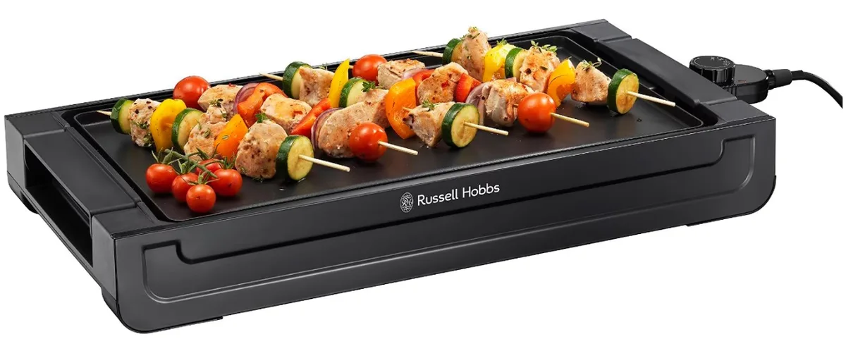 Електрогриль Russell Hobbs метал 230х450 мм чорний 1200 Вт антипригарне покриття