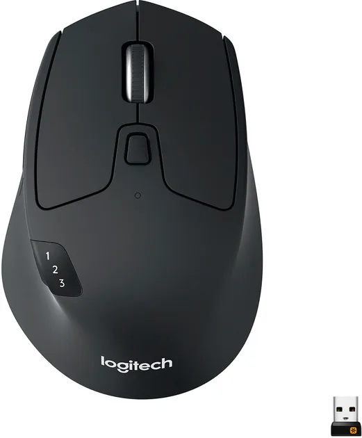 Миша Logitech оптична середня бездротова Bluetooth USB чорна 74х45х115 мм
