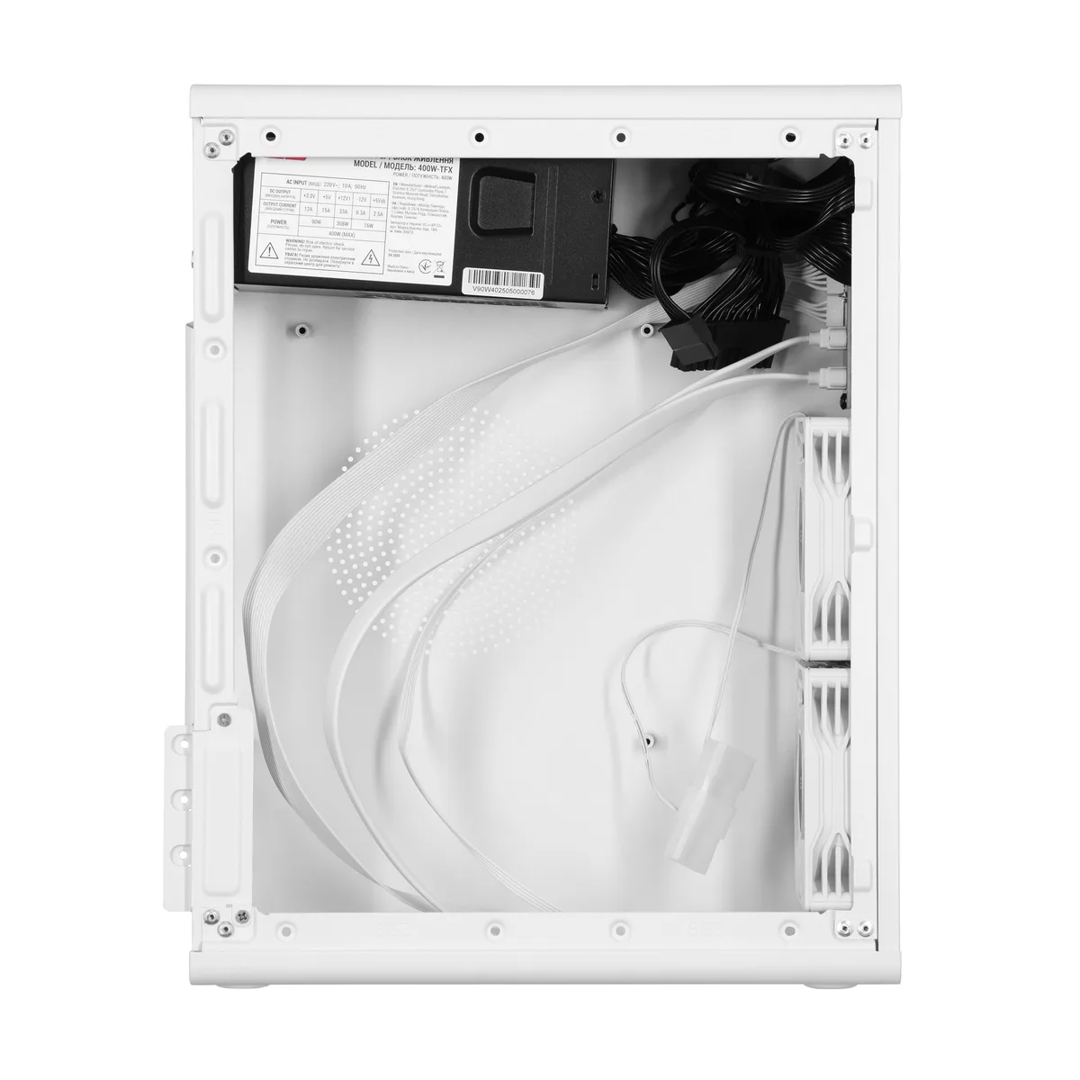 Корпус 2E Credo Slim V90W-400 з БЖ 2E TFX400, 1xUSB3.0, 1х USB 2.0, 1xUSB Type-C, 2x90мм, VGA 220мм, mATX, білий