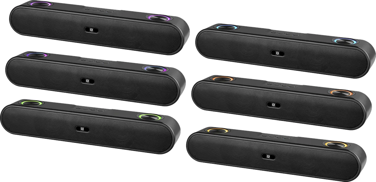 Акустика Defender 2 канали 16 Вт Bluetooth 5.3 Чорна 65х65х370 мм