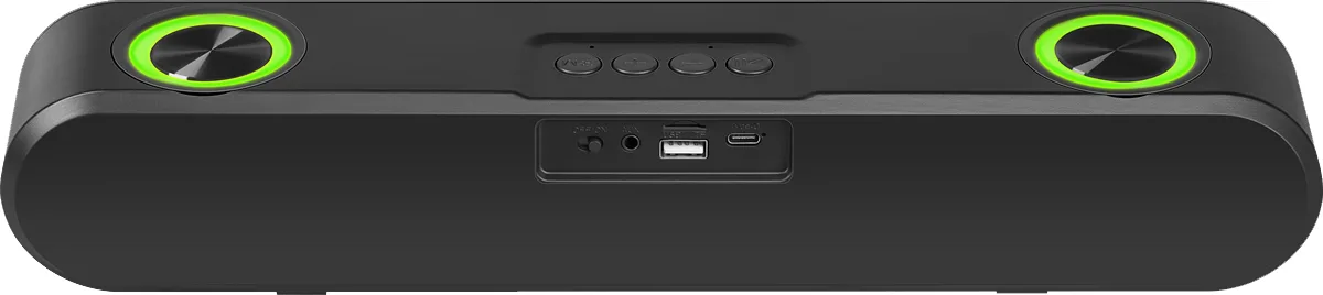 Акустика Defender 2 канали 16 Вт Bluetooth 5.3 Чорна 65х65х370 мм