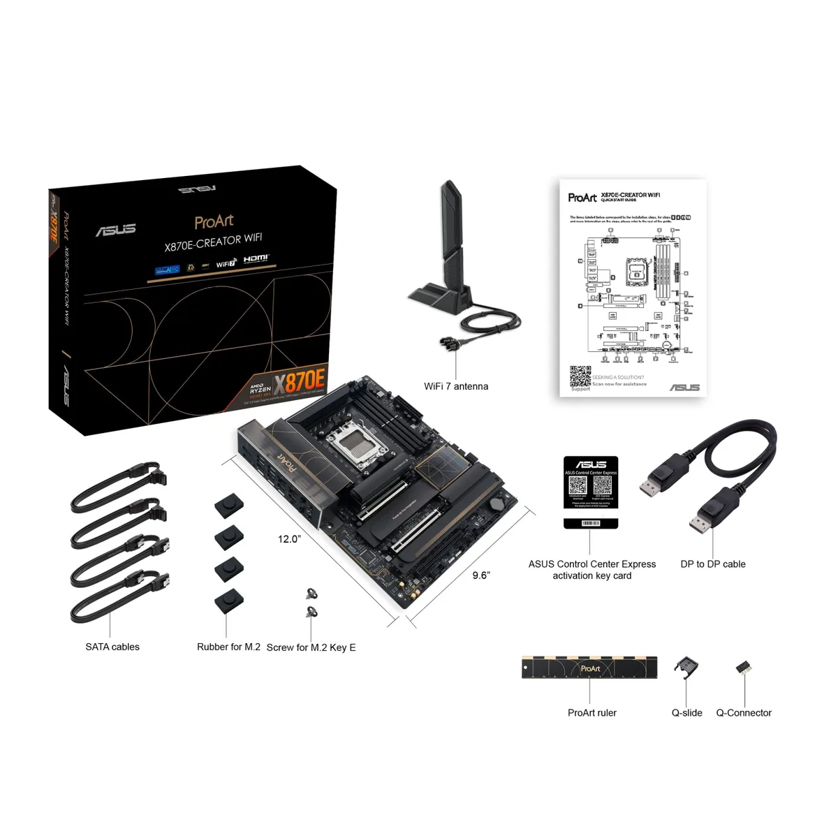 Материнcька плата ASUS PROART X870E-CREATOR WIFI sAM5 X870E 4xDDR5 M.2 HDMI Wi-Fi BT ATX