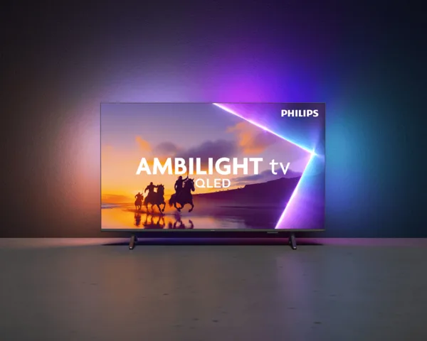 LED-телевізор Philips QLED 50 дюймів Чорний 4K UHD Ambilight