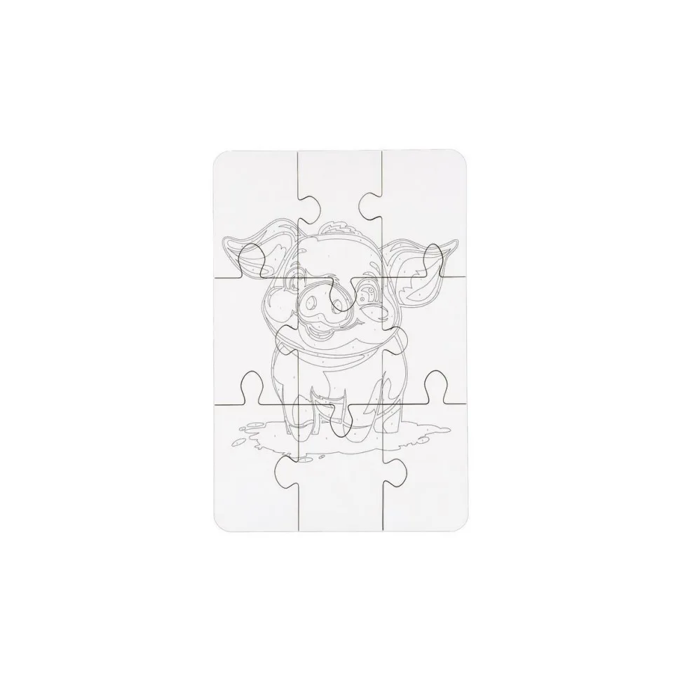 Дерев'яний пазл-розмальовка PuzzleOK ХДФ А5 Поросятко