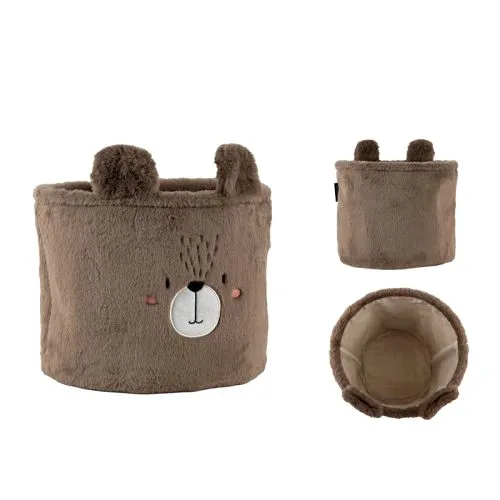 Кошик для зберігання плюшевий Sweet Bear 30х25 см для іграшок та речей дитячий кошик для зберігання