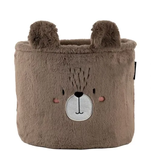 Кошик для зберігання плюшевий Sweet Bear 30х25 см для іграшок та речей дитячий кошик для зберігання