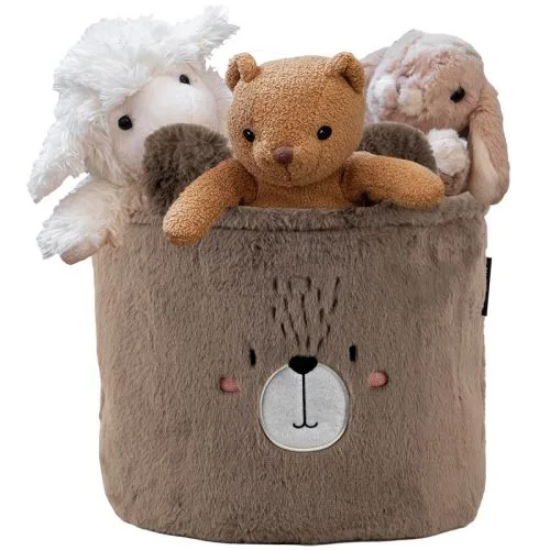 Кошик для зберігання плюшевий Sweet Bear 30х25 см для іграшок та речей дитячий кошик для зберігання
