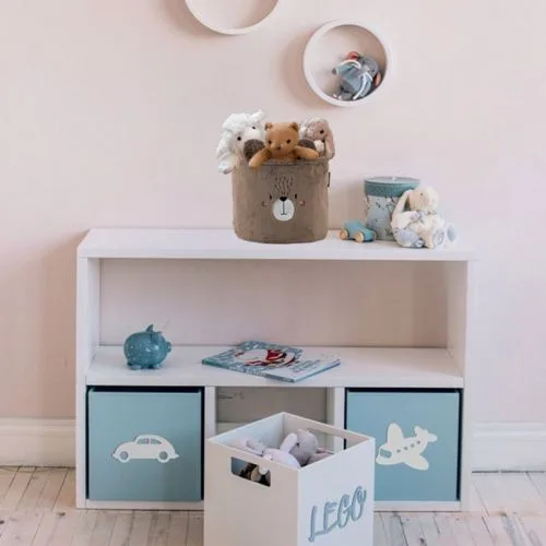 Кошик для зберігання плюшевий Sweet Bear 30х25 см для іграшок та речей дитячий кошик для зберігання