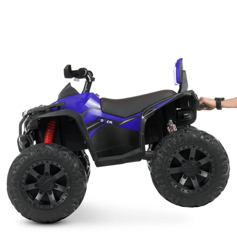Дитячий електроквадроцикл Bambi Racer шкіра 103х70х71 см коричневий до 30 кг