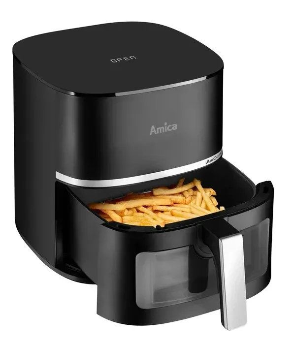 Мультикухня Amica 1600Вт, 5.2л чаша, сенсорне управління, 10 автоматичних програм, пластиковий корпус, чорний.
