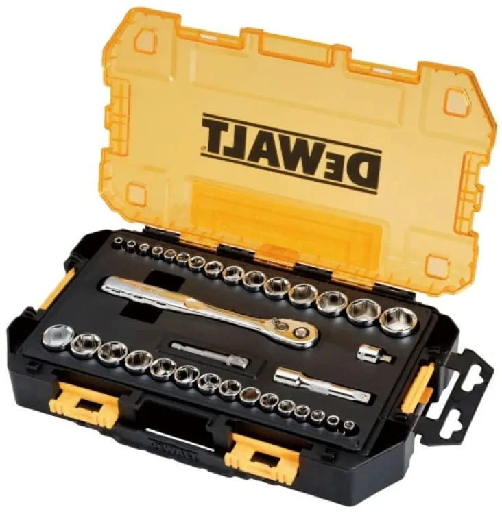 Набір головок DeWALT, 1/4", 3/8" кейс, 34шт