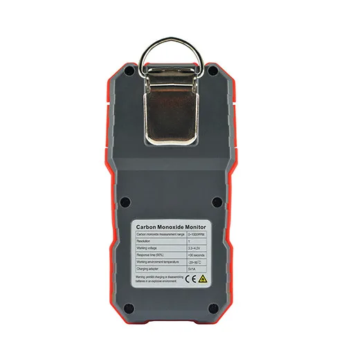 Газоаналізатор CO2 WINTACT WT8807 0-10000 μmol/mol портативний 72х153х50 мм чорний