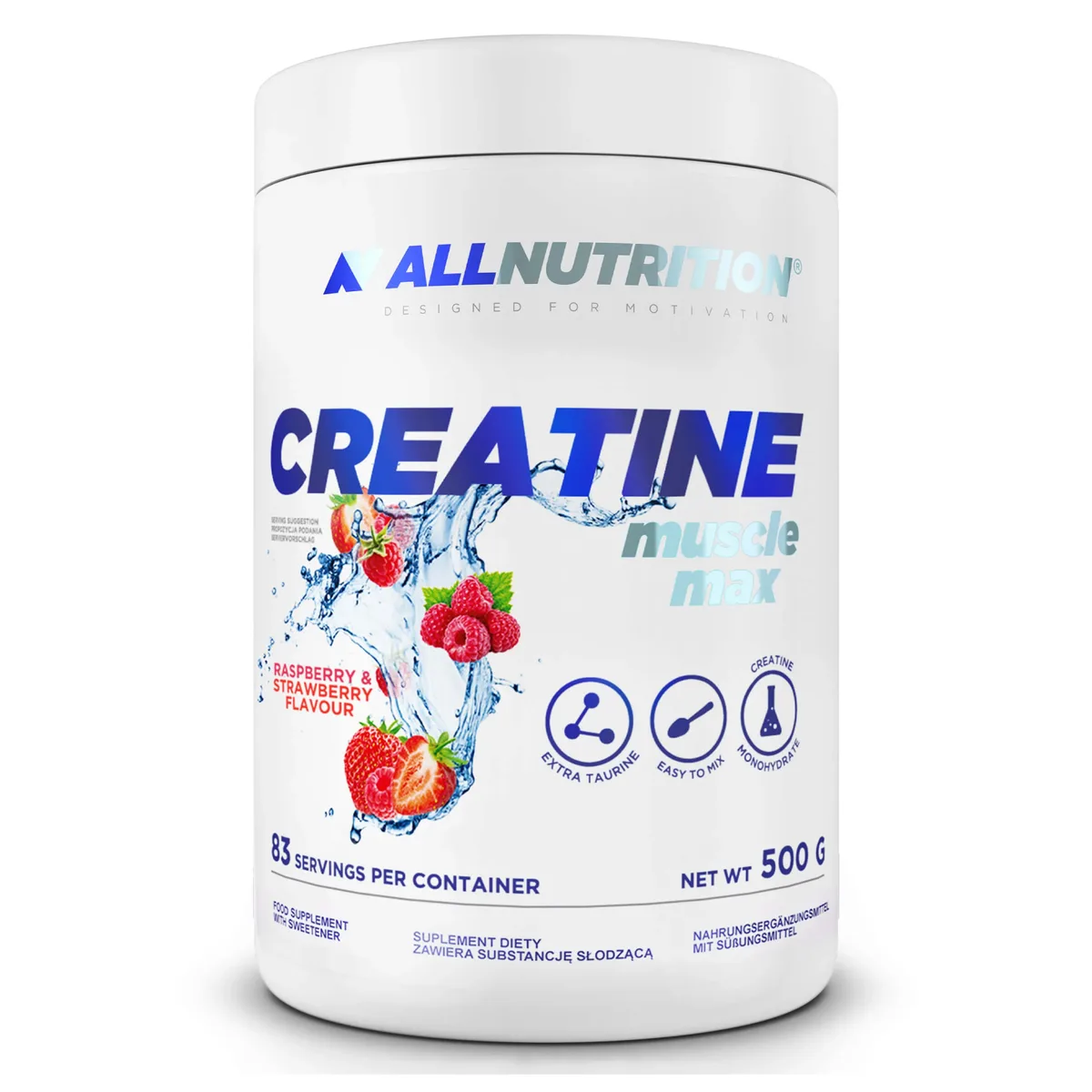 Креатин моногідрат Allnutrition 500 г Малина Полуниця