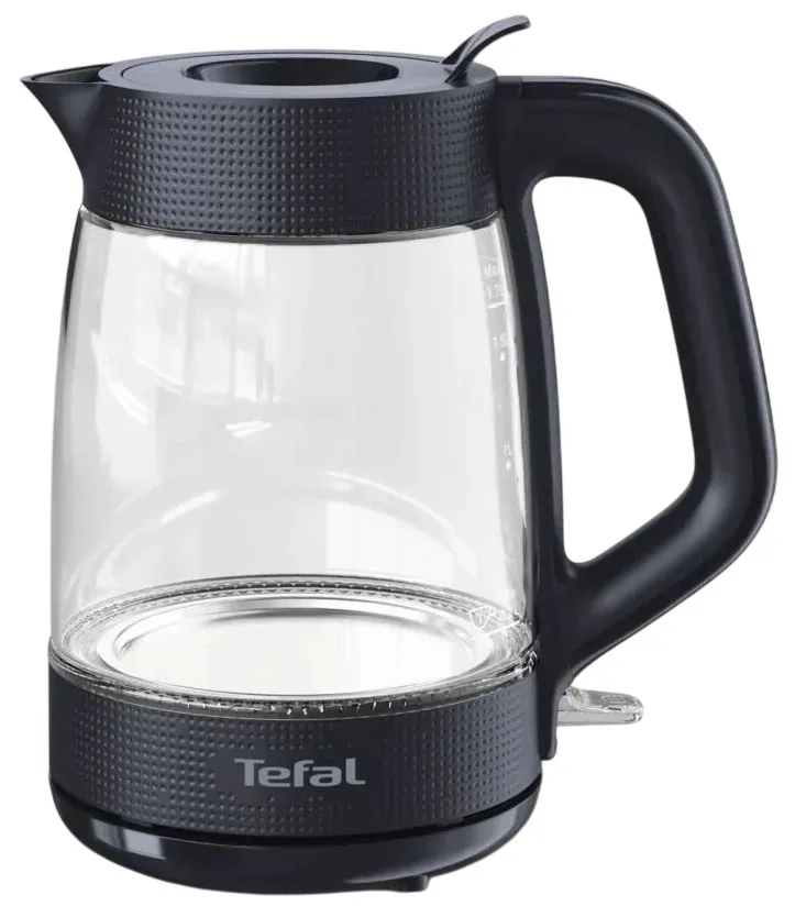 Электрочайник Tefal стекло 1 7 л черный 2000 Вт с подсветкой