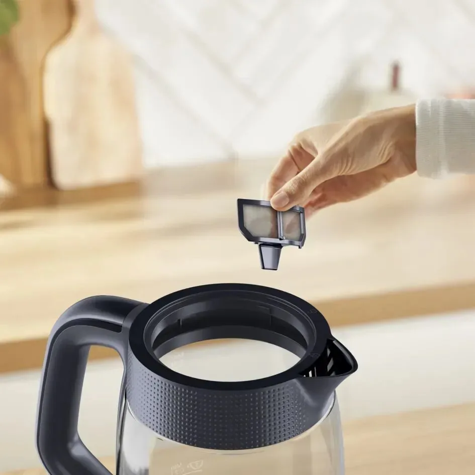 Электрочайник Tefal стекло 1 7 л черный 2000 Вт с подсветкой