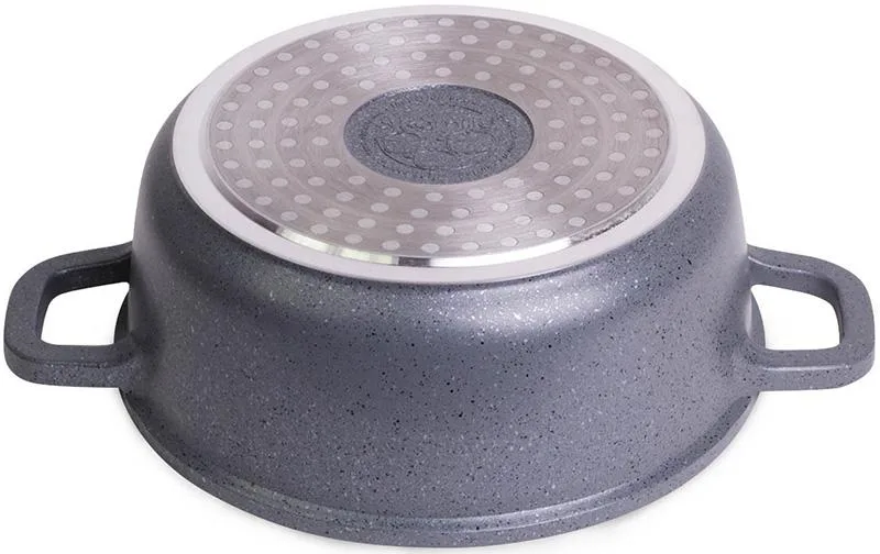 Каструля Kamille Landes Grey 4.5л антипригарна з литого алюмінію