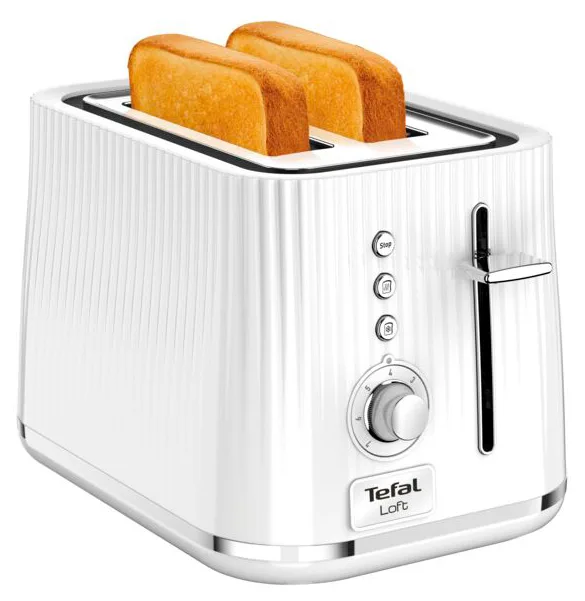 Тостер Tefal пластик 19х28х18,5 см Білий 850 Вт 2 тости 7 режимів обсмажування