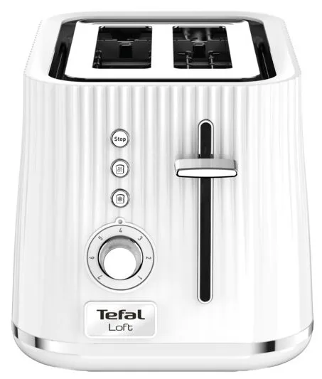 Тостер Tefal пластик 19х28х18,5 см Білий 850 Вт 2 тости 7 режимів обсмажування
