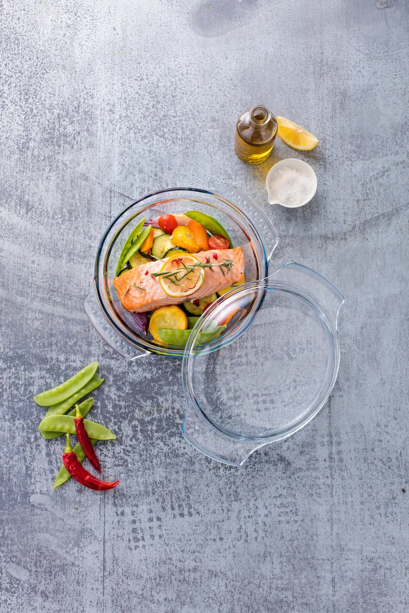 Кастрюля Pyrex боросиликатное стекло 5.1 л 32 см прозрачная с крышкой