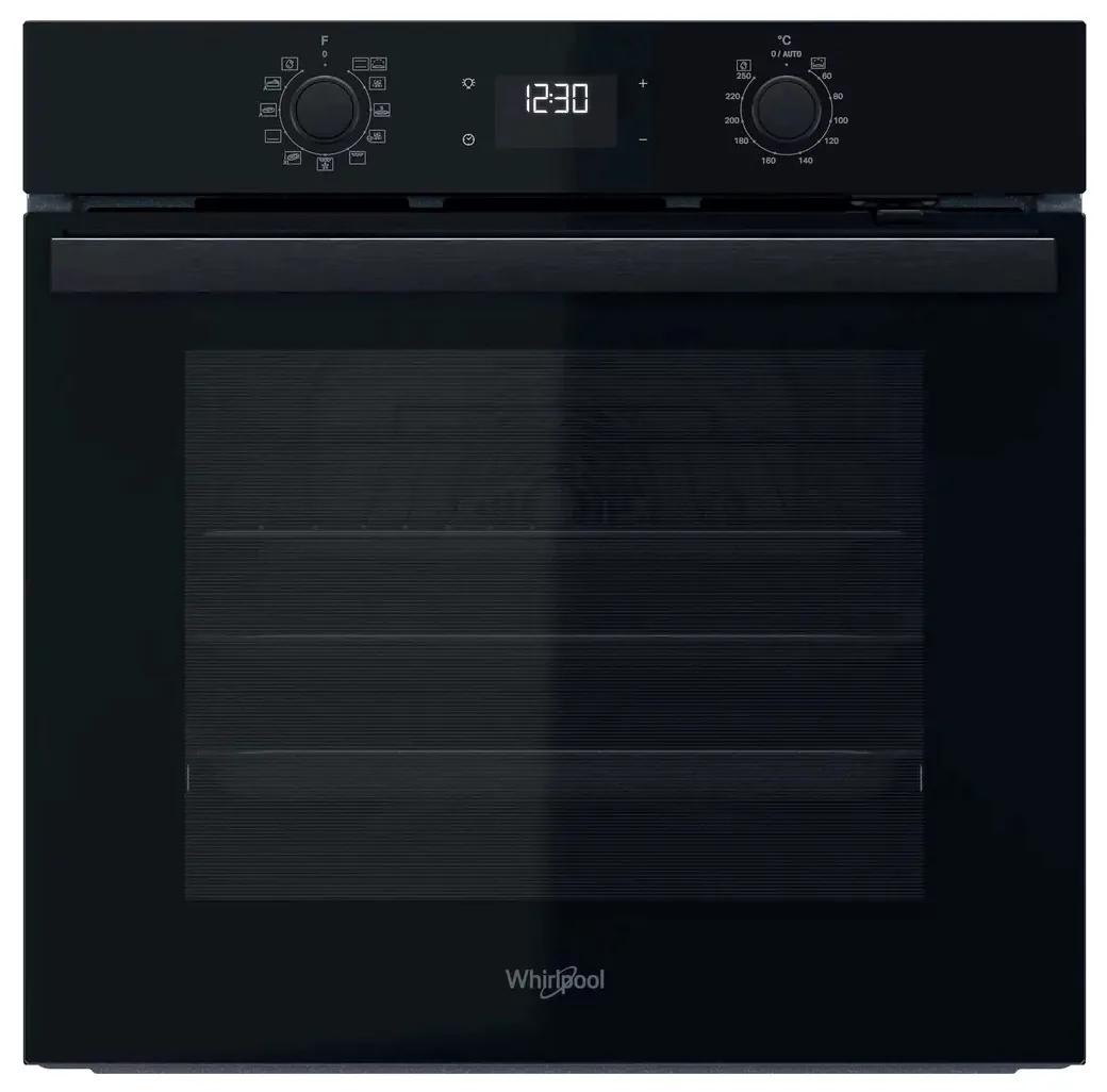 Електрична духова шафа Whirlpool, об'єм 71л, клас енергоефективності A+, з дисплеєм, конвекцією та телескопічними направляючими, ч