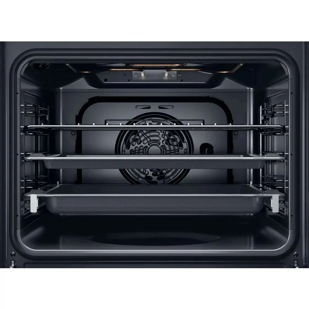 Электрический духовой шкаф Whirlpool, объем 71л, класс энергоэффективности A+, с дисплеем, конвекцией и телескопическими направляющими, черного цвета
