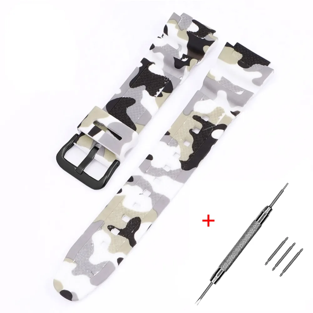 Ремінець Casio полімерний 21,6 см 18 мм Camo White BK