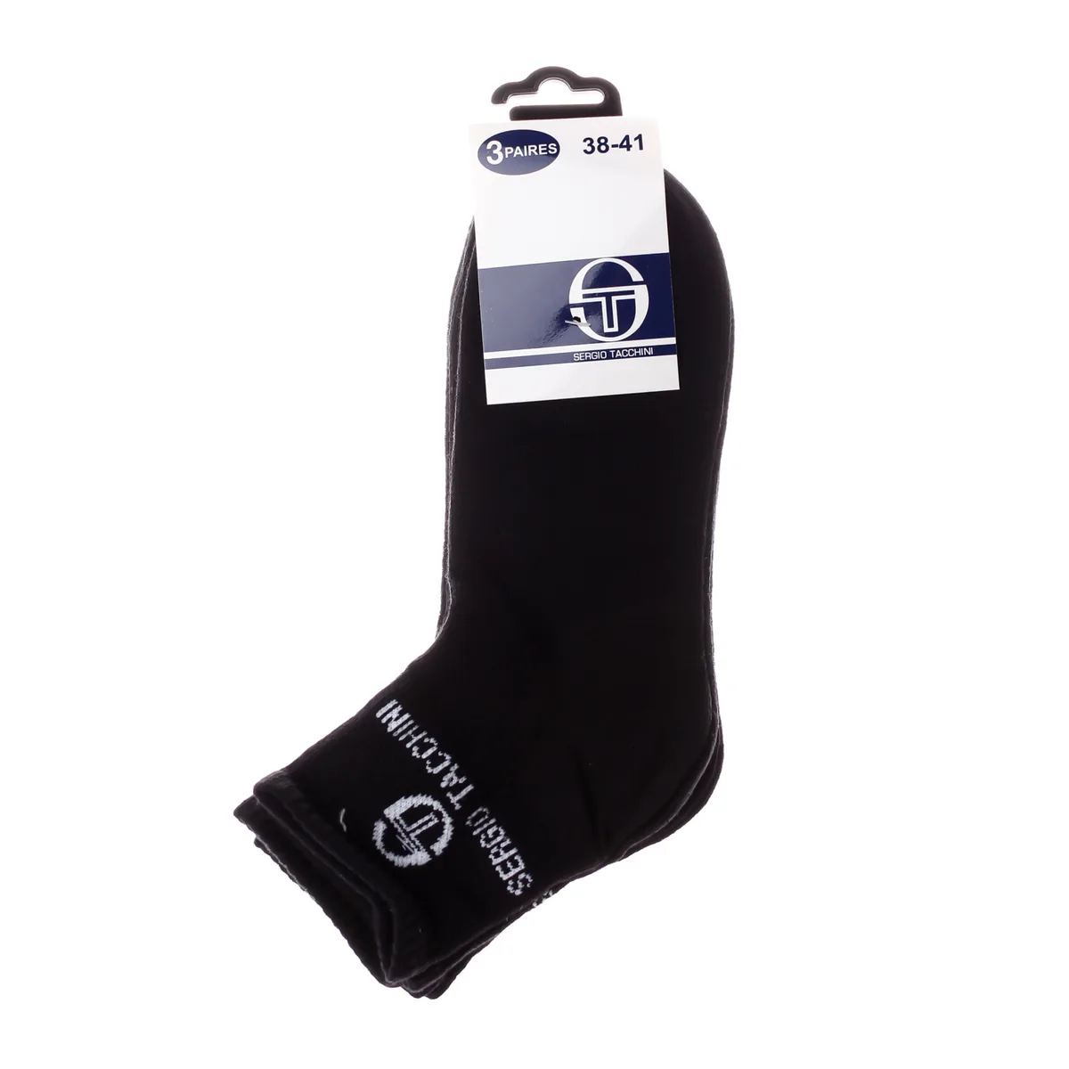 Шкарпетки Sergio Tacchini бавовна 35-37 чорний 3-pack
