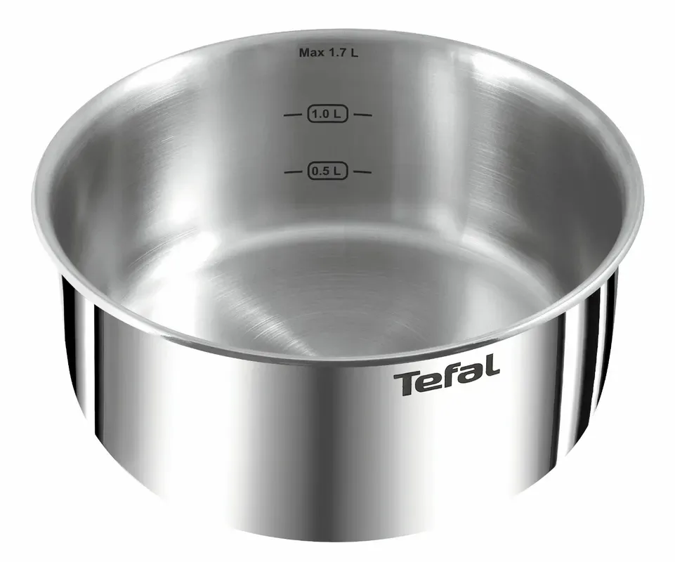 Набор кухонной посуды Tefal Ingenio Emotion, 5 предметов из нержавеющей стали и бакелитовыми ручками, серебристого цвета