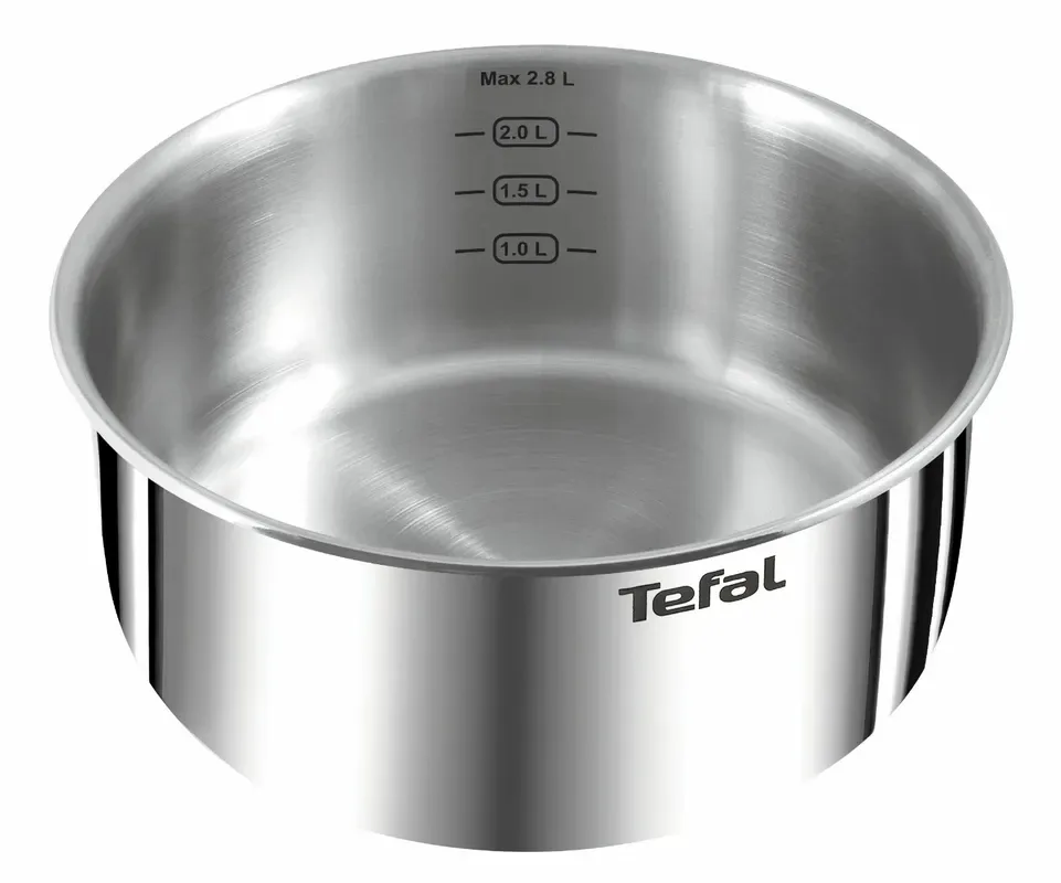 Набор кухонной посуды Tefal Ingenio Emotion, 5 предметов из нержавеющей стали и бакелитовыми ручками, серебристого цвета