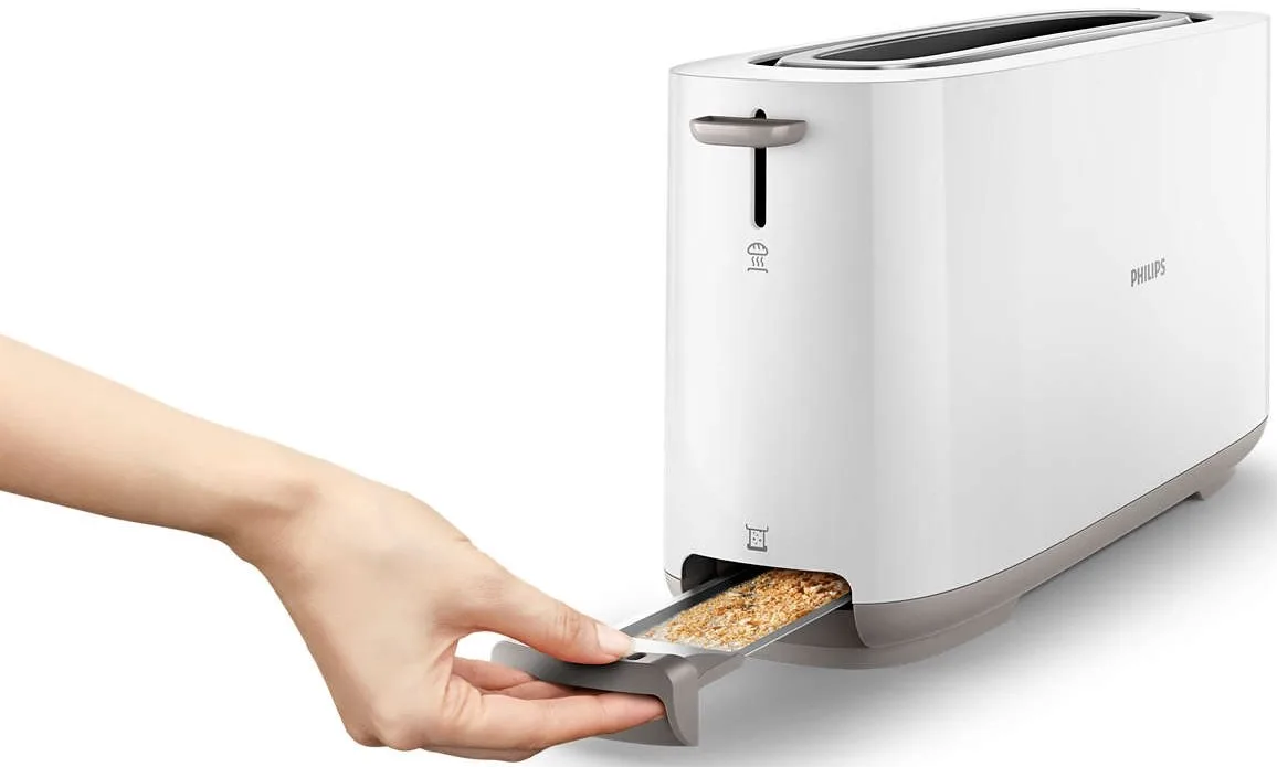 Тостер Philips пластик 1 отделение белый 870Вт