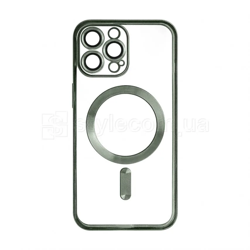 Чохол MagSafe для iPhone 15 Pro Max силікон зелений