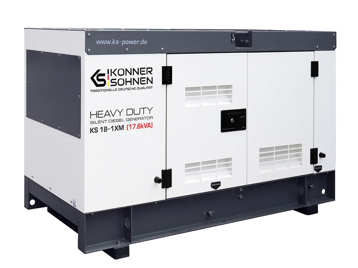 Дизельний генератор KonnerSohnen KS 18-1XM, 230В, 17.6кВт, з електростартером, двигун Xinchai, вага 732кг.