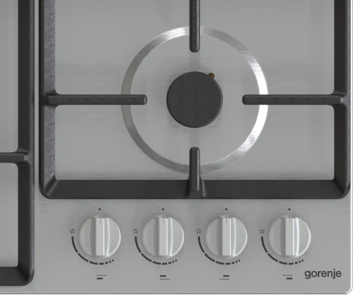 Газовая варочная поверхность Gorenje Нержавеющая сталь 60х52 см 4 конфорки