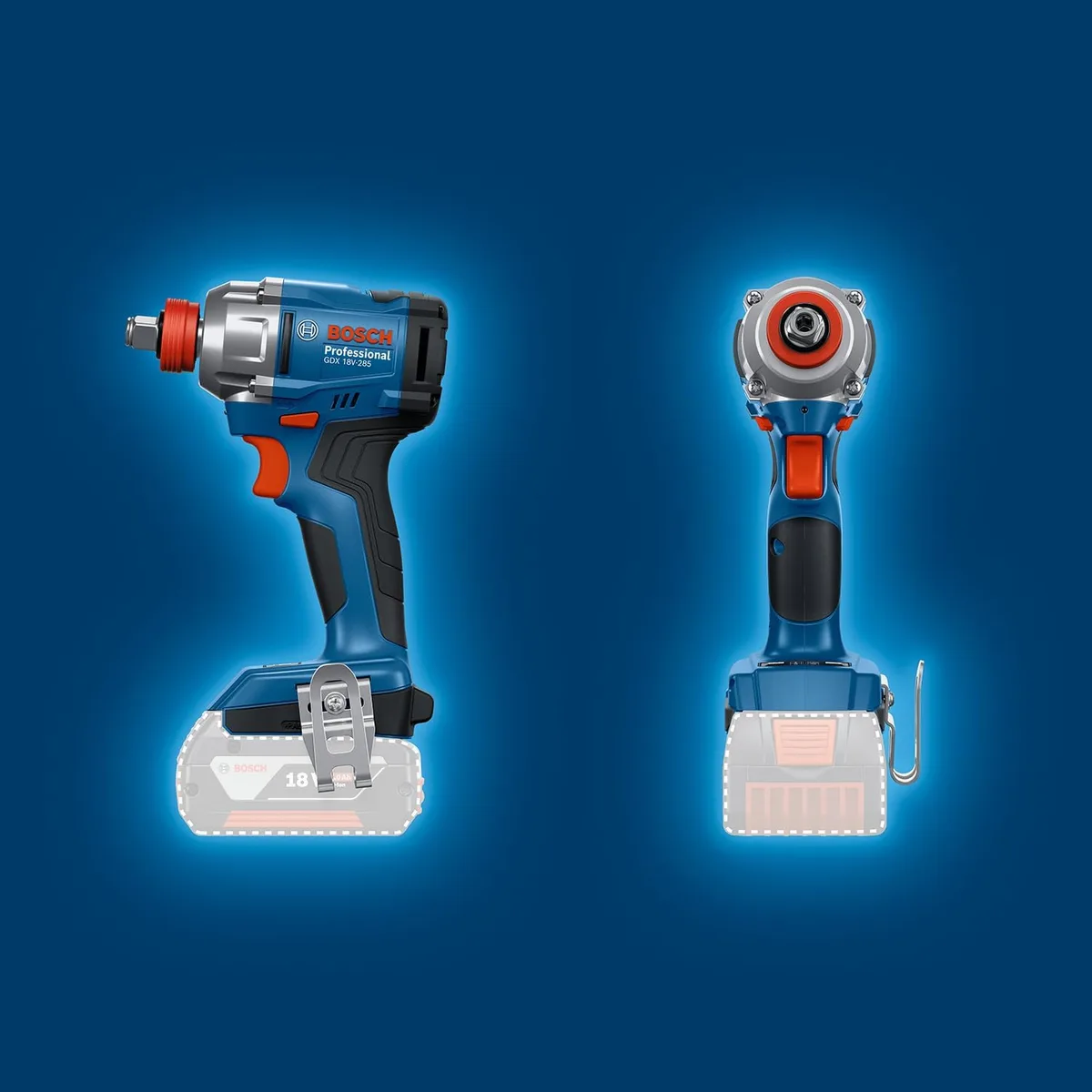 Гайковерт ударний акумуляторний Bosch 18В квадрат 1/2" 285Нм 1.1кг