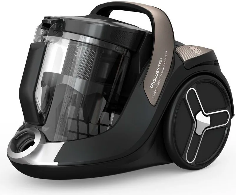 Пилосос Rowenta безмішковий Green Force Cyclonic Effitech+, 500 Вт, контейнер - 2,5 л, HEPA-фільтр, чорний.