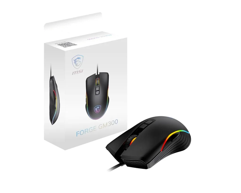 Миша MSI FORGE GM300, RGB, USB-A, чорний