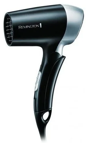 Фен Remington Travel, 1400Вт, 2 швидкості, складана ручка, чорний.