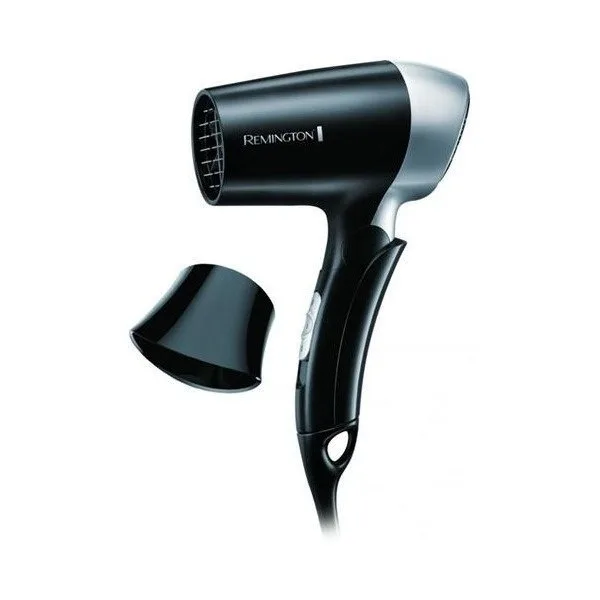 Фен Remington Travel, 1400Вт, 2 швидкості, складана ручка, чорний.