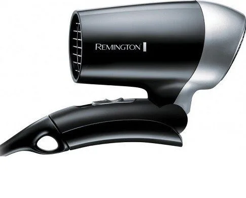 Фен Remington Travel, 1400Вт, 2 швидкості, складана ручка, чорний.
