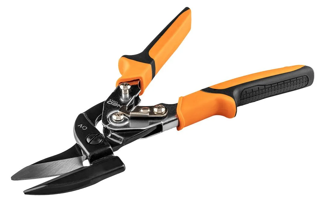 Ножиці для металу Neo Tools, вигнуті, CrMo, 250 мм.