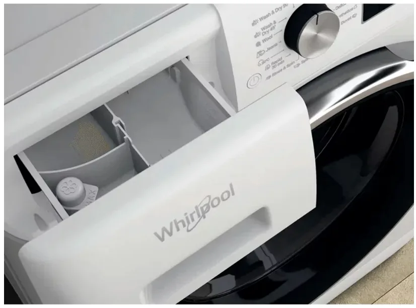Прально-сушильна машина Whirlpool 11 кг 7 кг 1600 об/хв Білий Чорний
