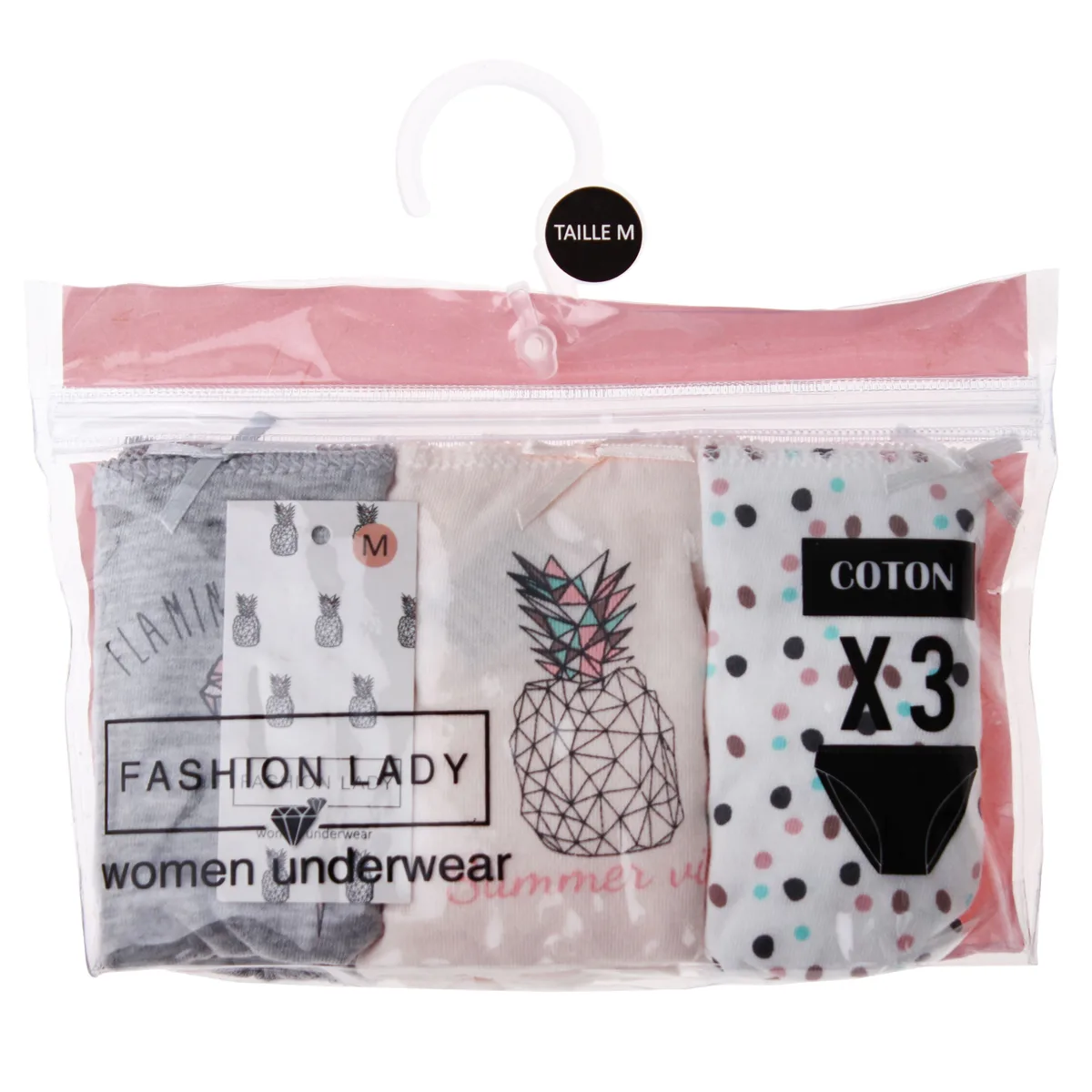 Труси Fashion Lady 100% бавовна XL сірий білий бежевий 3 пари
