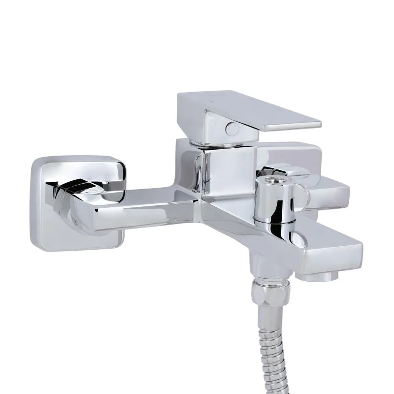 Змішувач для ванни Qtap Gemini QTGEM259CRM45681 хромований латунний 181х196х107 мм